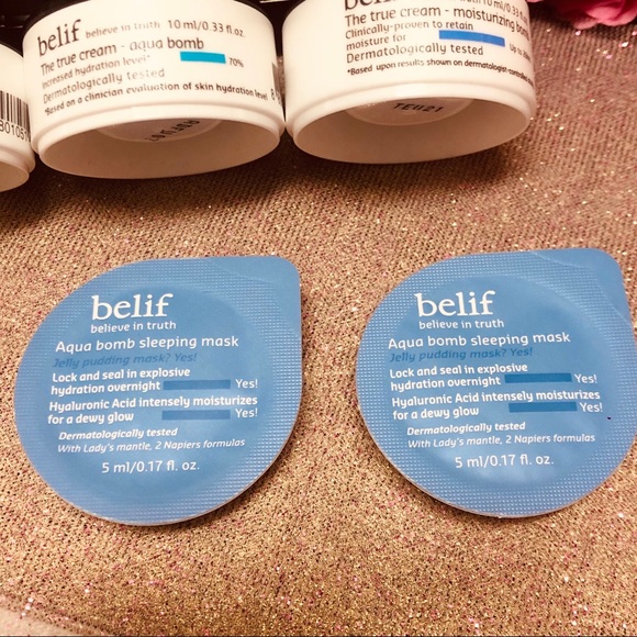 Belif Aqua Bomb Sleeping Mask + The True Cream Set & Korres GREEK Cream Cleanser - Picture 5 of 16
